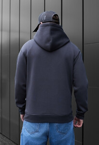 Фото - Базове темно-сіре худі Staff dark gray fleece - Men box