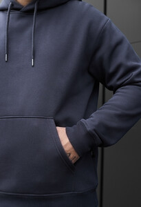 Фото - Базове темно-сіре худі Staff dark gray fleece - Men box