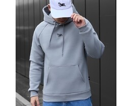 Фото - Зимове худі з лого Staff light gray logo oversize fleece - Men box