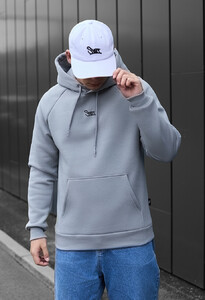 Фото - Зимове худі з лого Staff light gray logo oversize fleece - Men box