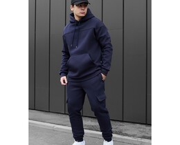 Фото - Темно-синій зимовий костюм Staff col navy cargo cant fleece - Men box