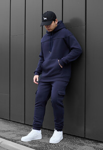 Фото - Темно-синій зимовий костюм Staff col navy cargo cant fleece - Men box