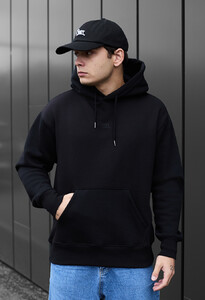 Фото - Однотонне флісове худі Staff black logo oversize fleece - Men box