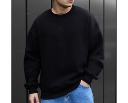 Фото - Однотонный свитшот с лого Staff black logo oversize fleece - Men box