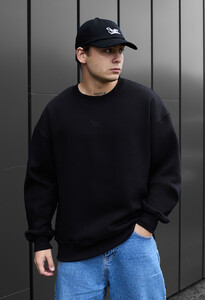 Фото - Однотонный свитшот с лого Staff black logo oversize fleece - Men box