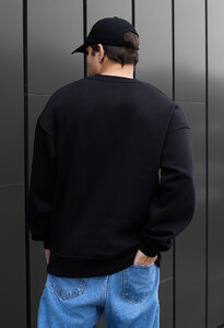Фото - Однотонный свитшот с лого Staff black logo oversize fleece - Men box