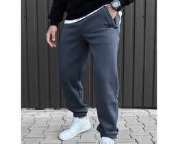 Фото - Темно-серые спортивки Staff lu dark gray logo fleece - Men box