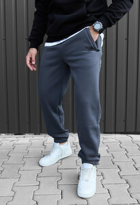 Фото - Темно-серые спортивки Staff lu dark gray logo fleece - Men box