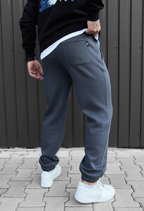 Фото - Темно-серые спортивки Staff lu dark gray logo fleece - Men box