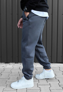 Фото - Темно-серые спортивки Staff lu dark gray logo fleece - Men box