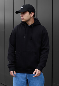 Фото - Однотонне чорне худі Staff black fleece - Men box