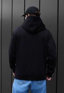 Фото - Однотонне чорне худі Staff black fleece - Men box