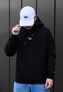 Фото - Зимове унісекс худі Staff black logo front oversize fleece - Men box