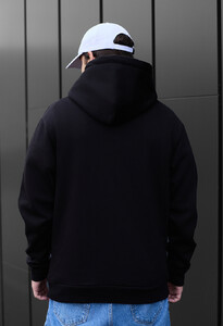 Фото - Зимове унісекс худі Staff black logo front oversize fleece - Men box