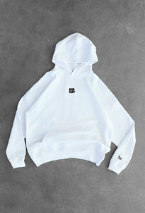 Фото - Базове біле худі Staff x SadSvit white logo oversize - Men box