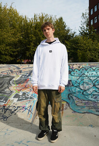 Фото - Базове біле худі Staff x SadSvit white logo oversize - Men box