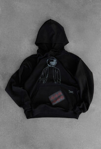Фото - Чорне худі з принтом Персонажі Staff x SadSvit oversize - Men box
