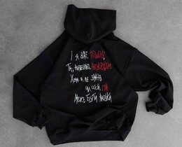 Фото - Чорне оверсайз худі Небо Staff x SadSvit oversize - Men box