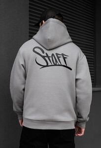 Фото - Худі з логотипом Staff gray logo oversize fleece - Men box