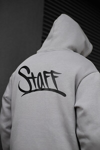 Фото - Худі з логотипом Staff gray logo oversize fleece - Men box