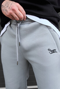 Фото - Спортивні штани з лого Staff lu light gray logo fleece - Men box