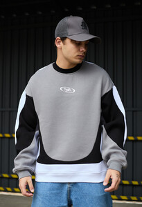 Фото - Монохромный свитшот Staff logo colorblock4 oversize fleece - Men box