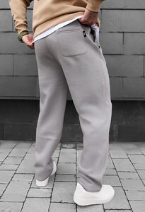 Фото - Теплые светло-серые спортивки Staff jot light gray fleece - Men box