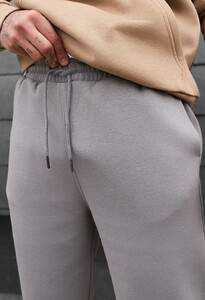 Фото - Теплые светло-серые спортивки Staff jot light gray fleece - Men box