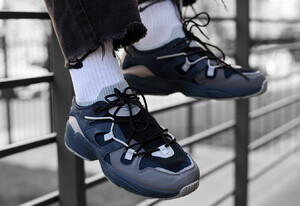Фото - Молодежные кроссовки Staff navy & gray - Men box