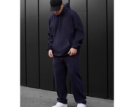 Фото - Мужской теплый костюм Staff blr navy oversize fleece - Men box
