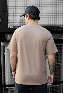 Фото - Однотонна футболка коричневого кольору Staff brown - Men box