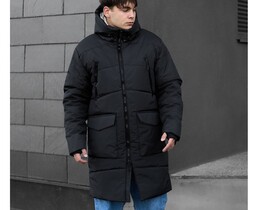Фото - Зимняя удлиненная парка Staff fox black - Men box