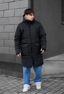 Фото - Зимняя удлиненная парка Staff fox black - Men box