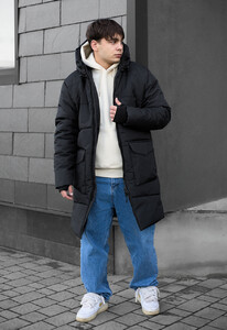 Фото - Зимняя удлиненная парка Staff fox black - Men box