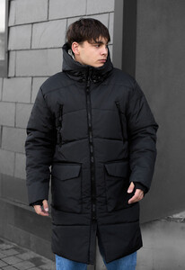 Фото - Зимняя удлиненная парка Staff fox black - Men box