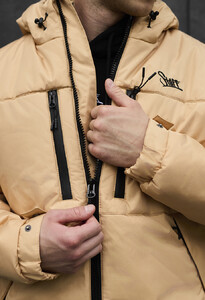 Фото - Бежева куртка на зиму Staff br beige logo - Men box