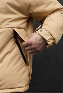 Фото - Бежева куртка на зиму Staff br beige logo - Men box