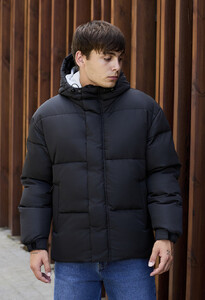 Фото - Зимняя оверсайз куртка Staff bix black oversize - Men box
