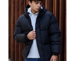 Фото - Зимняя оверсайз куртка Staff bix black oversize - Men box