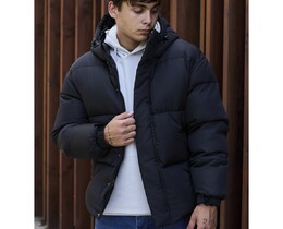 Фото - Зимняя оверсайз куртка Staff bix black oversize - Men box