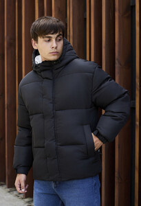 Фото - Зимняя оверсайз куртка Staff bix black oversize - Men box