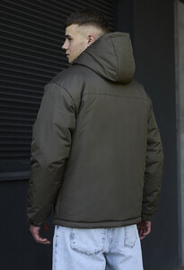 Фото - Зимняя куртка цвета темный хаки Staff br dark khaki logo - Men box