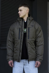 Фото - Зимняя куртка цвета темный хаки Staff br dark khaki logo - Men box