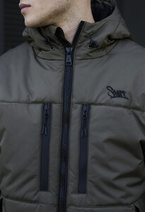 Фото - Зимняя куртка цвета темный хаки Staff br dark khaki logo - Men box
