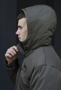 Фото - Зимняя куртка цвета темный хаки Staff br dark khaki logo - Men box