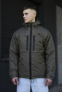 Фото - Зимняя куртка цвета темный хаки Staff br dark khaki logo - Men box
