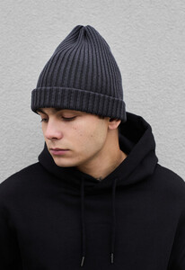 Фото - Стильная мужская шапка Staff 10 long gray - Men box