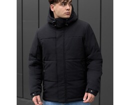 Фото - Базовая черная куртка на зиму Staff qux black - Men box