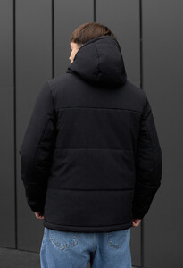 Фото - Базова чорна куртка на зиму Staff qux black - Men box