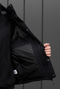 Фото - Базова чорна куртка на зиму Staff qux black - Men box